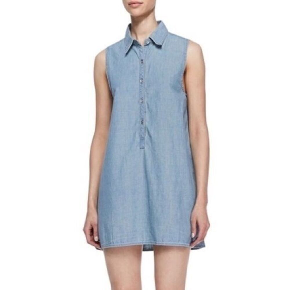 Rag & Bone chambray button front collared dress small